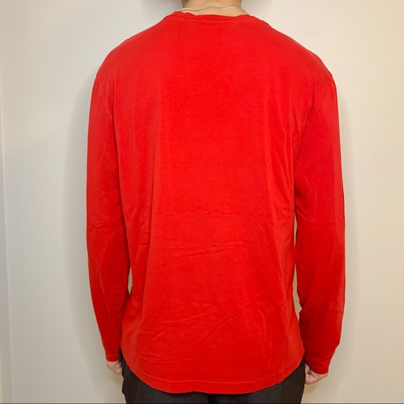 Red Express Mens Long Sleeve T-Shirt - Picture 3 of 4